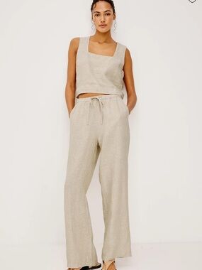 NEW Rails Emmie Pants. 100 % Linen.  Heathered Flax Color.  New without tags.